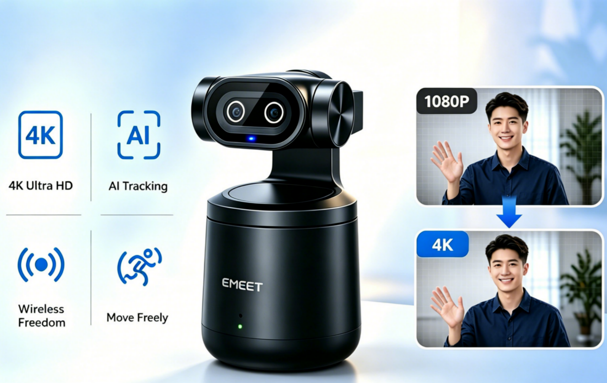 1080P vs 4K Webcam: Is It Time to Upgrade? Why EMEET PIXY Wireless Makes the Difference