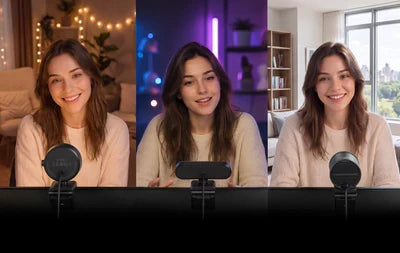 Melhor webcam com luz integrada em 2026: ring light, RGB ou HDR?