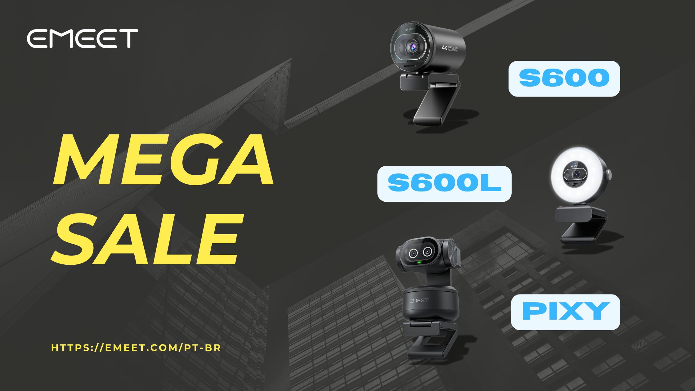 EMEET S600, S600L ou PIXY: qual webcam comprar na Mega Sale?