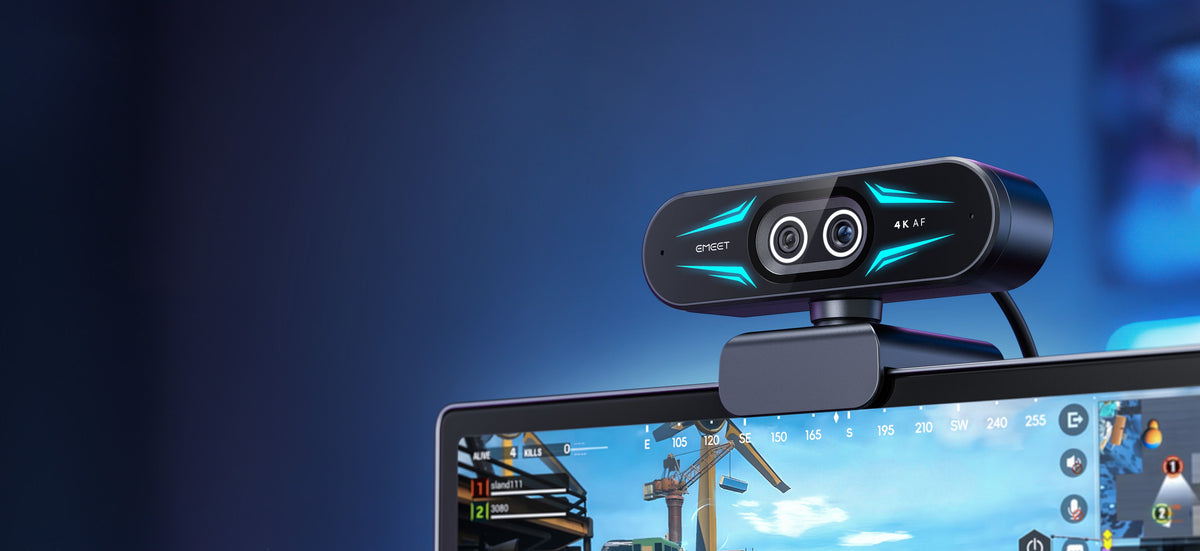 EMEET C60E 4K Dual: webcam 4K com luzes RGB para lives
