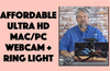 EMEET C970L Ultra HD Webcam w Ring Light -- UNBOXING, DEMO & REVIEW