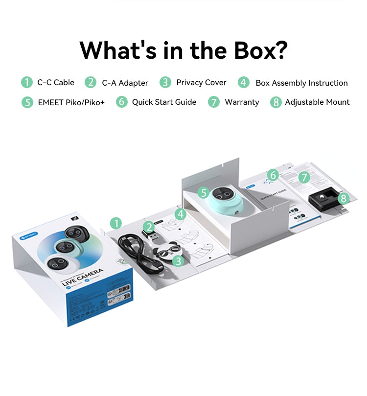 EMEET Piko 4K UHD ウェブカメラ ブラック Amazon.com: EMEET Piko 4K Webcam for Streaming, World's 1st Dual